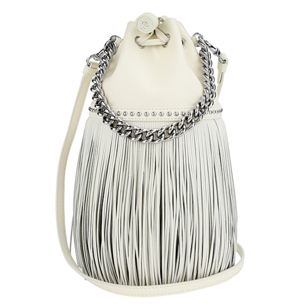 J&M Davidson Shoulder Bag Fringe Carnival White
